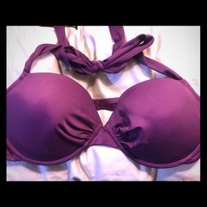 Purple J Crew swimsuit bikini top